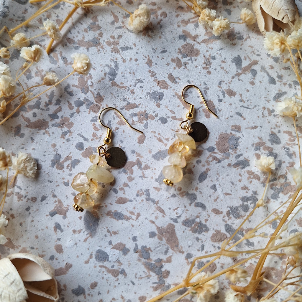 Boucles d'oreilles en Citrine