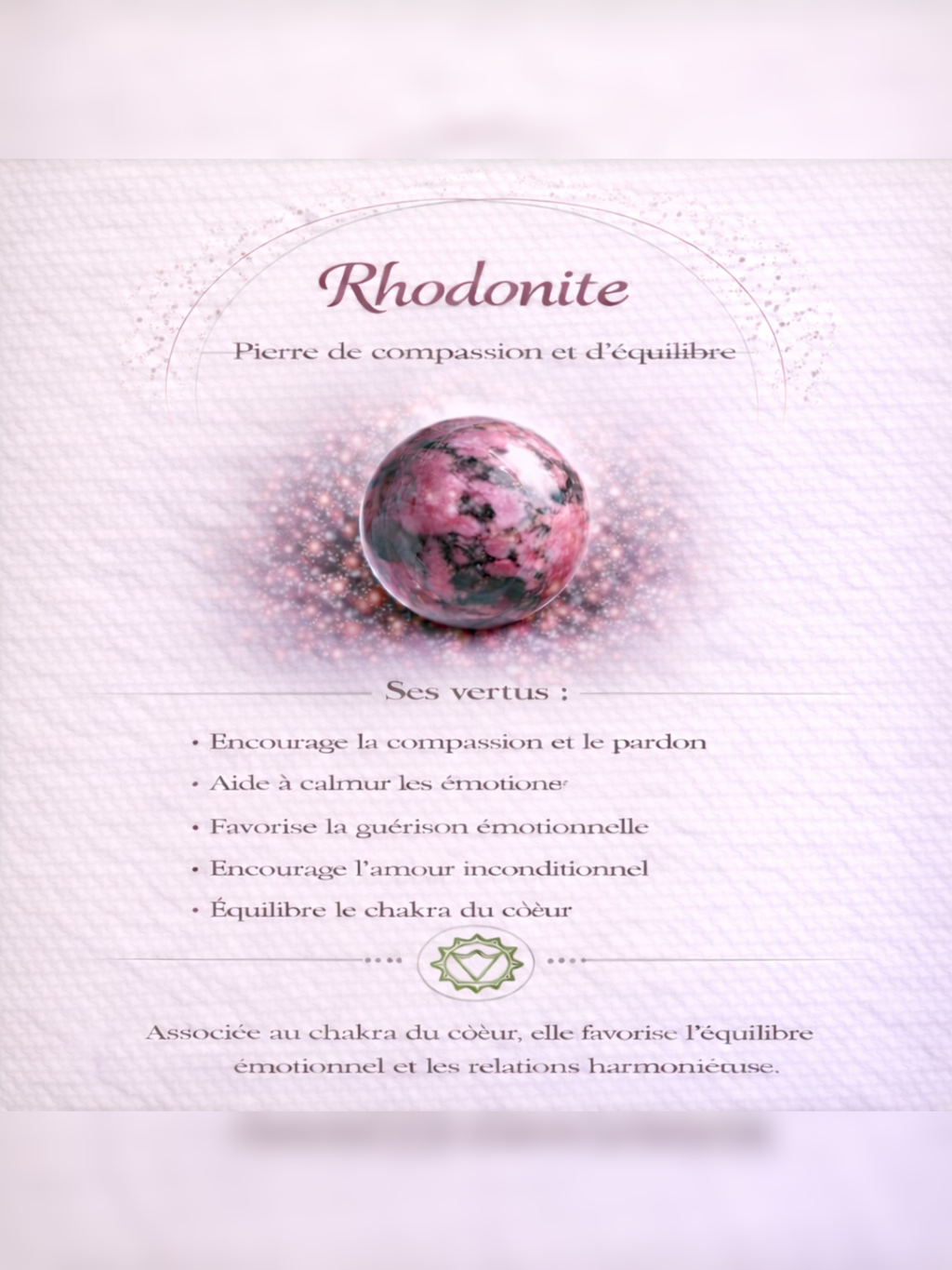 Bague en Rhodonite - Harmonie Pardon Équilibre