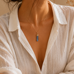 Collier pendentif en Cyanite Bleue