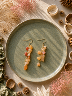 Boucles d'oreilles en Aventurine orange - Créativité Motivation Optimisme