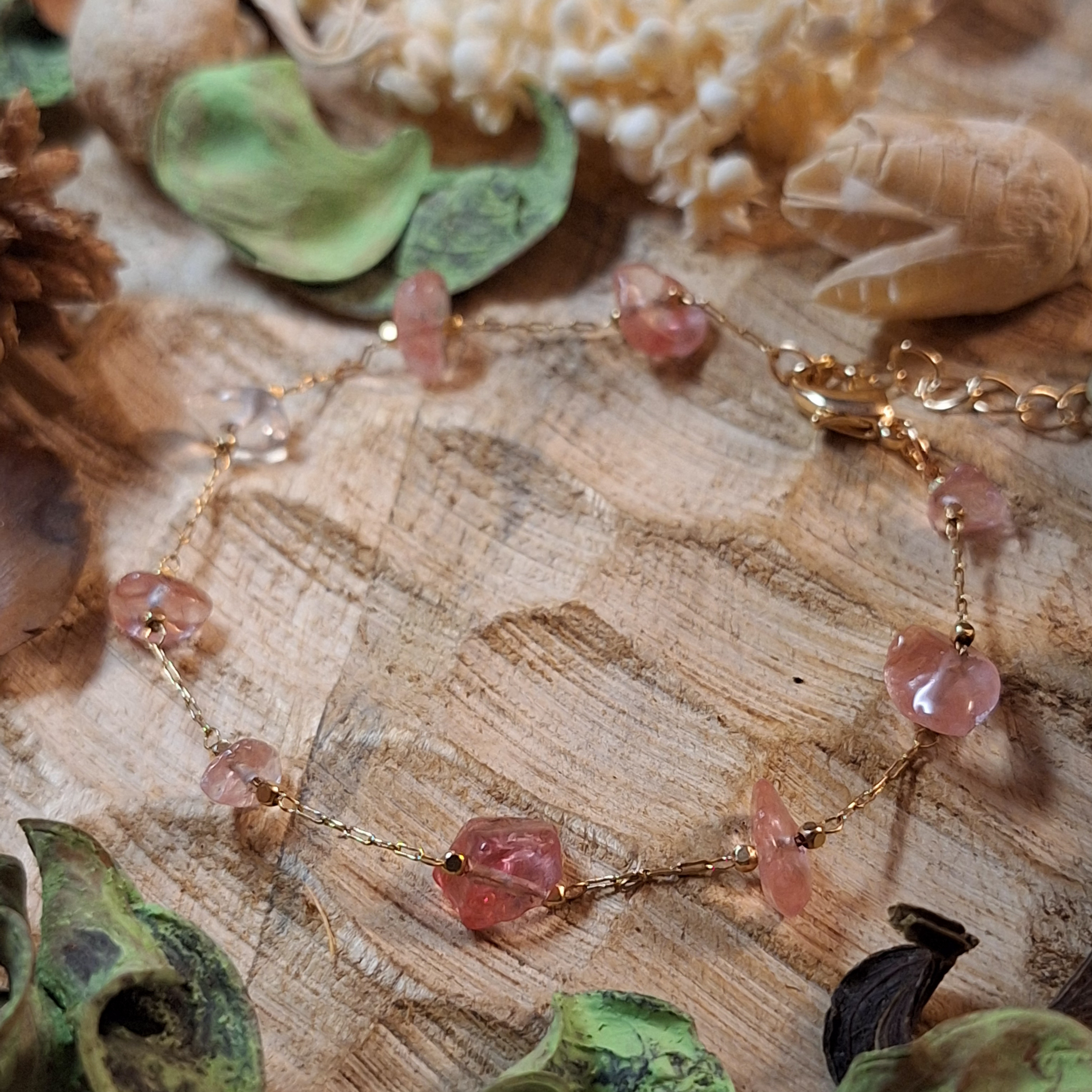 Bracelet en Quartz Rose