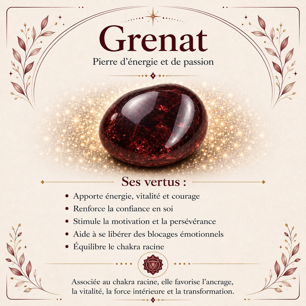 Bague en Grenat - Passion Force Vitalité