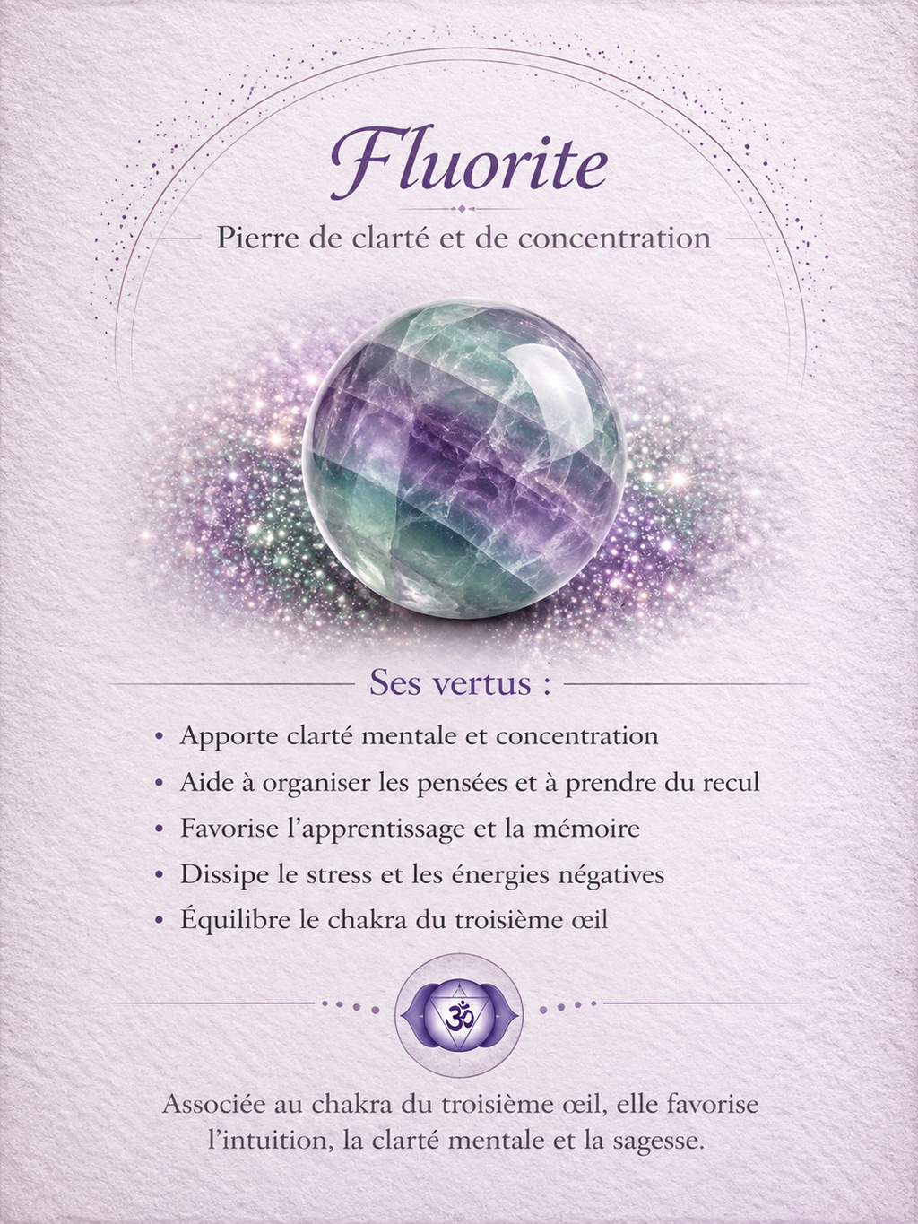 Boucles d'oreilles en Fluorite - Clarté Concentration Équilibre