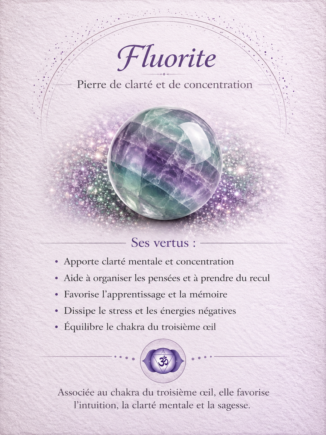 Boucles d'oreilles en Fluorite - Clarté Concentration Équilibre