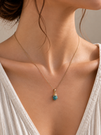 Collier avec pendentif en Apatite - Motivation Clarté Inspiration