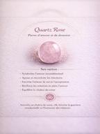 Bague en Quartz Rose - Amour Tendresse Réconfort