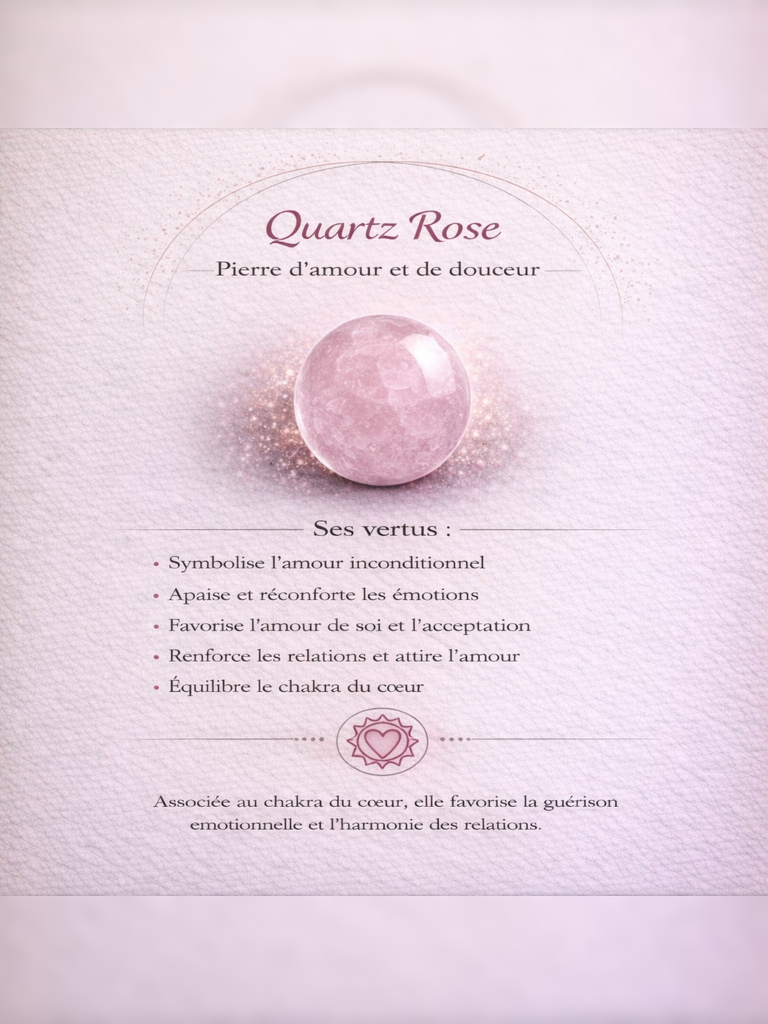 Bague en Quartz Rose - Amour Tendresse Réconfort