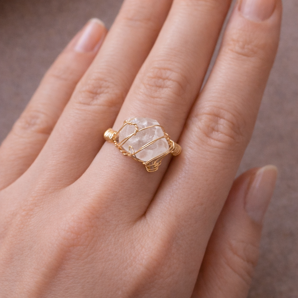 Bague en Quartz Rose