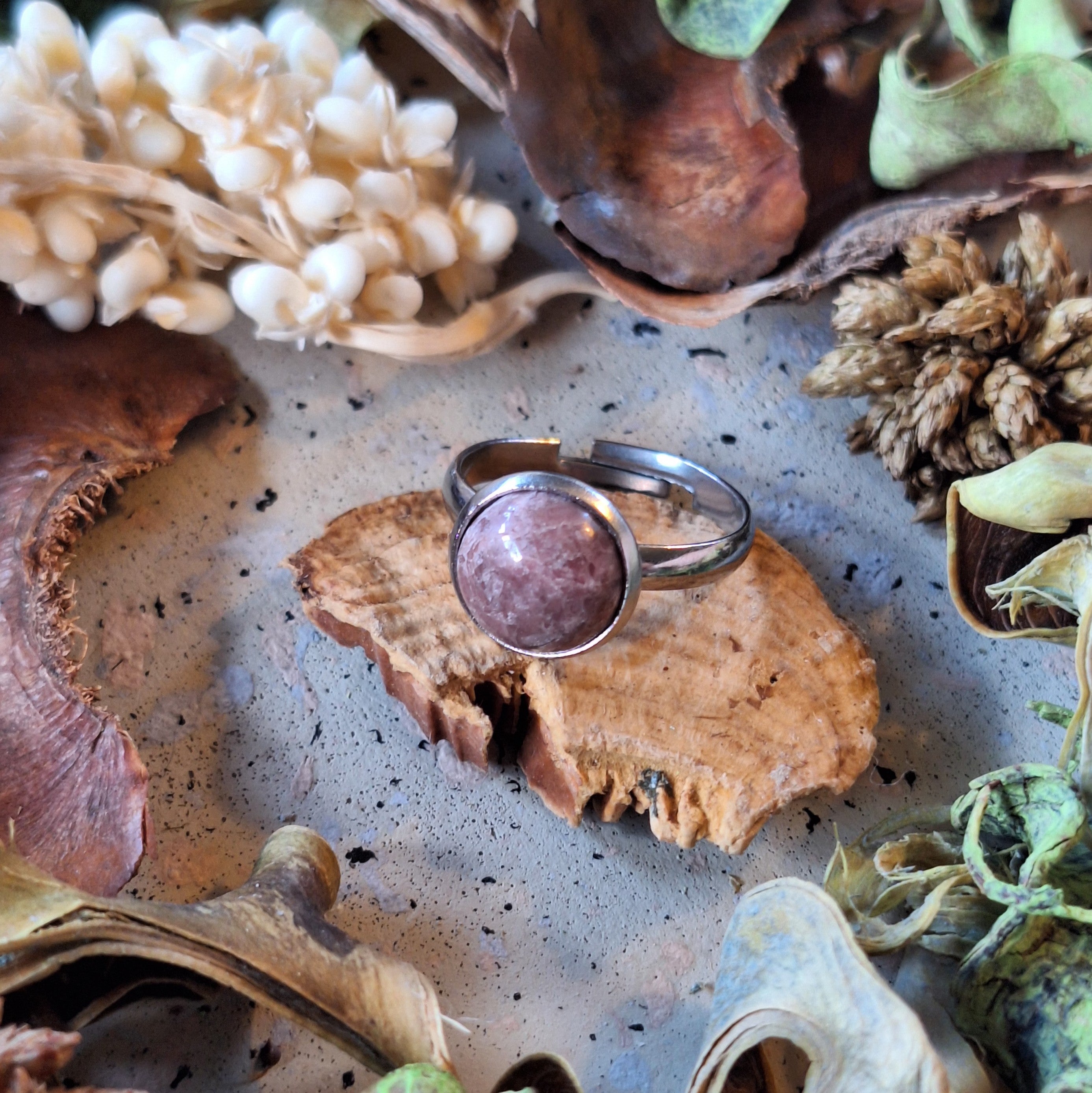 Bague avec Rhodonite