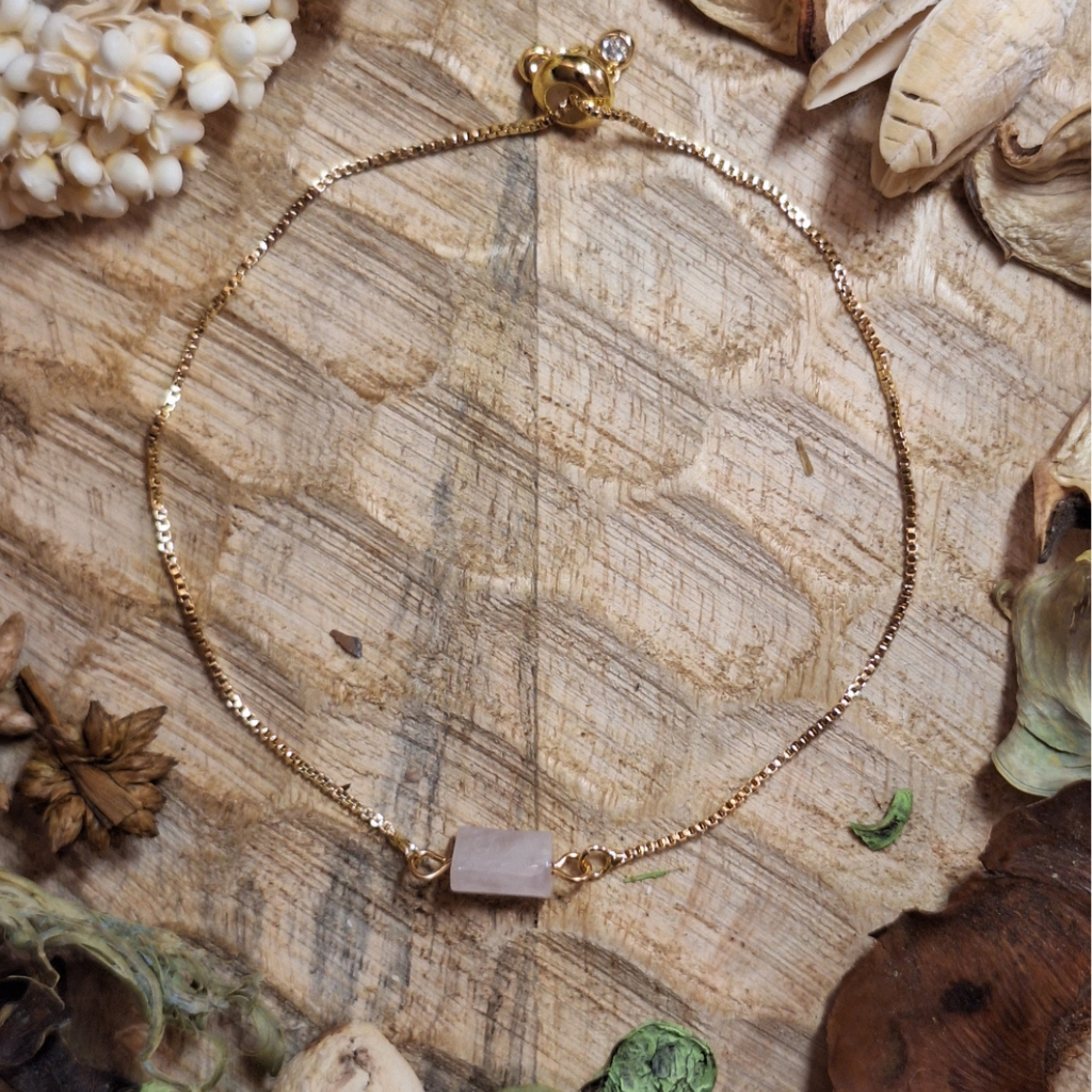 Bracelet avec Quartz rose