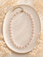 Collier avec perles en Quartz blanc - Clarté Harmonie Énergie