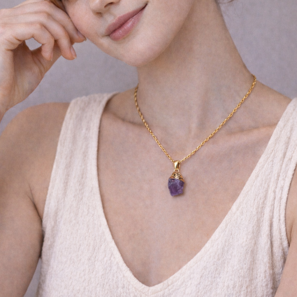 Collier pendentif en Améthyste