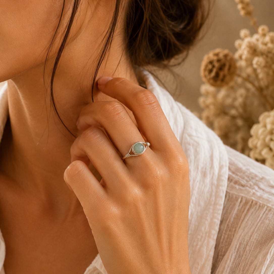Bague avec Aventurine - Chance Croissance Équilibre