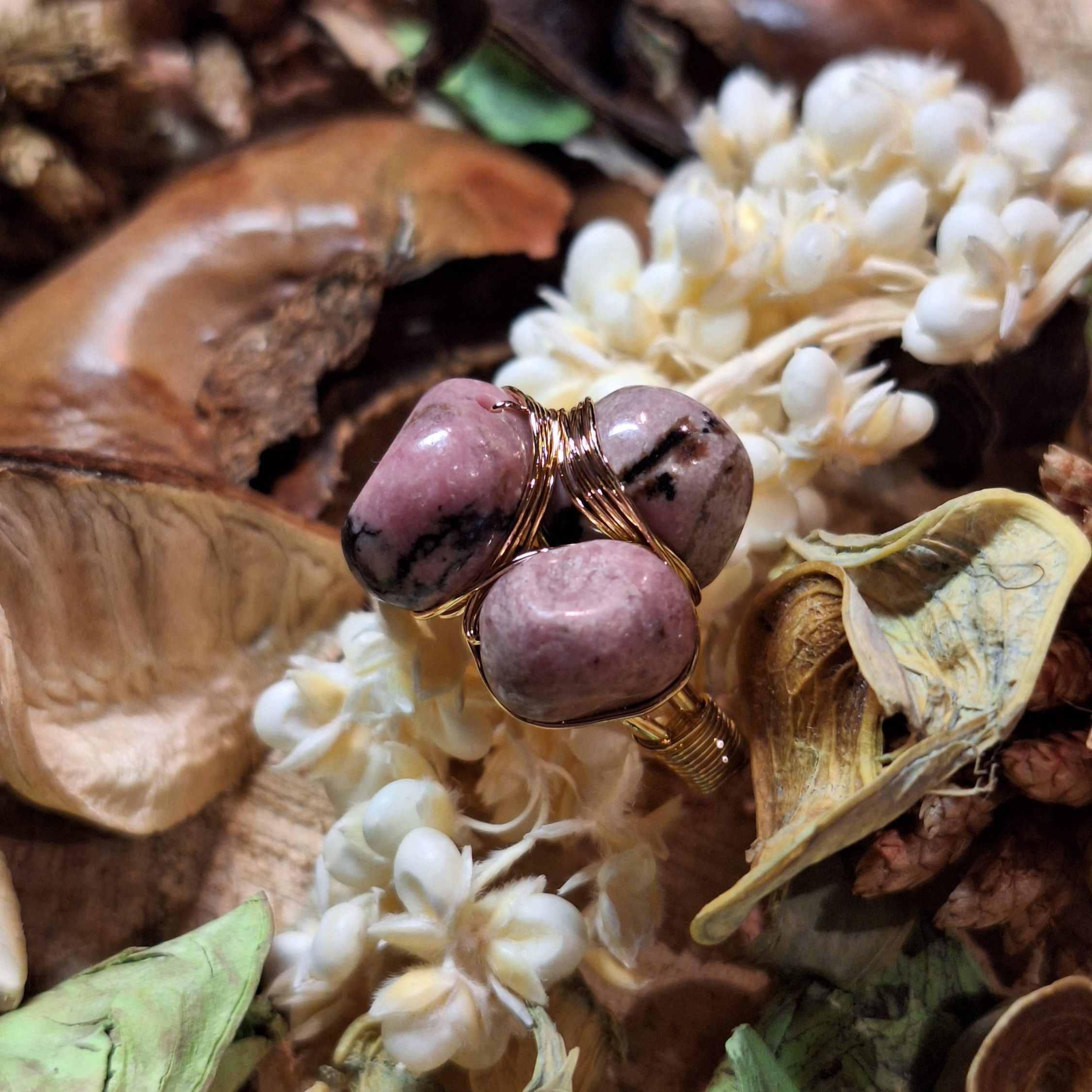 Bague en Rhodonite