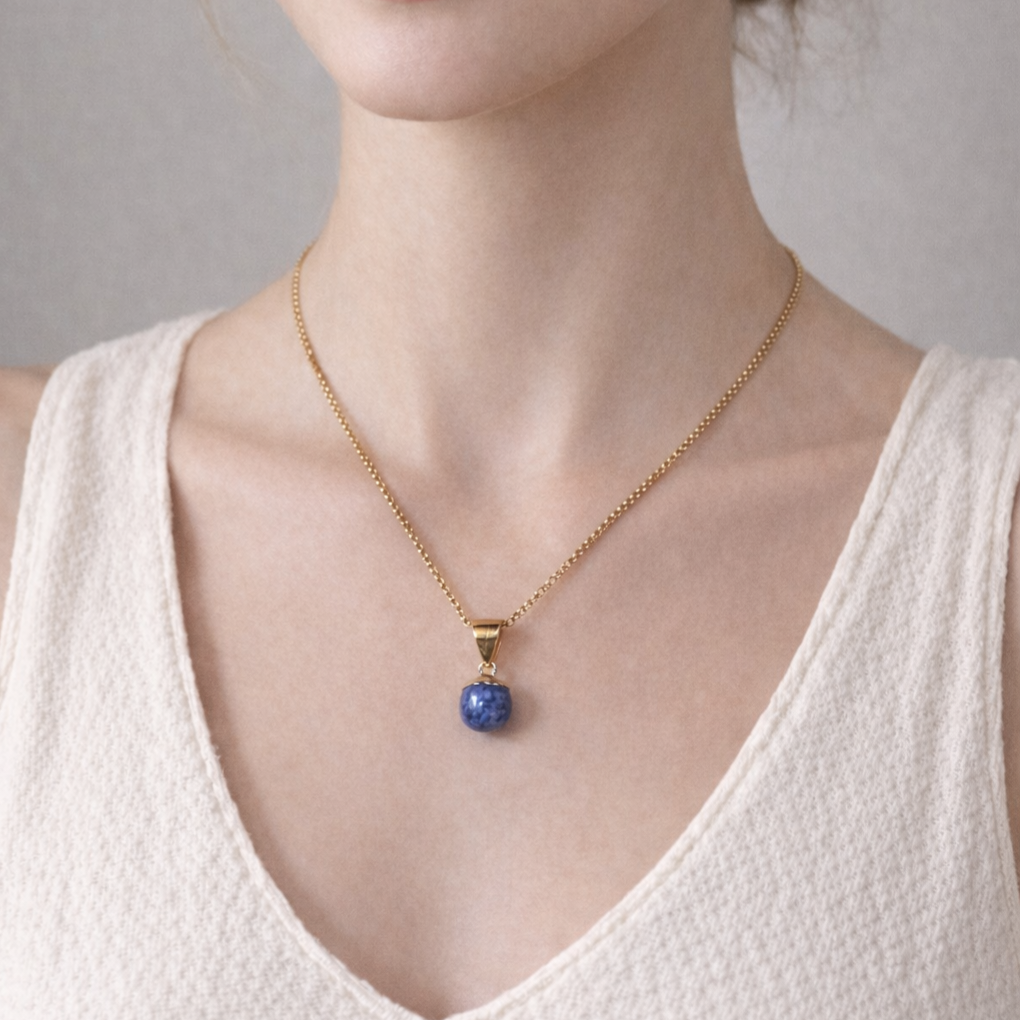 Collier pendentif en Sodalite