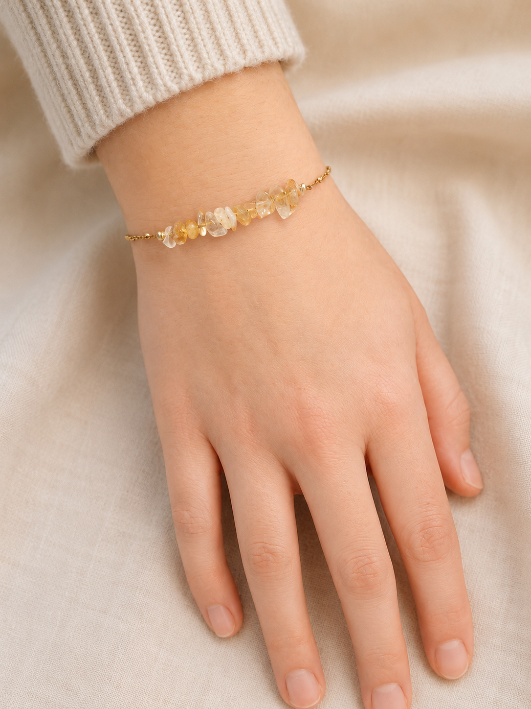 Bracelet avec perles de Citrine