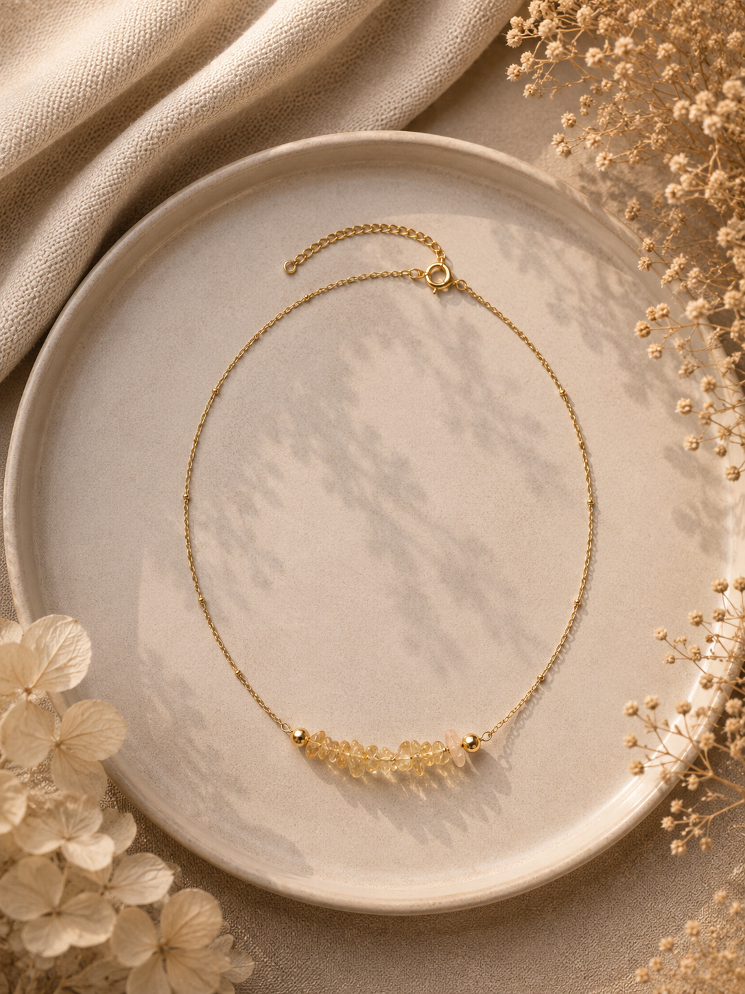 Collier avec Pierres du Soleil - Joie Vitalité Optimisme