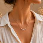 Collier avec perles en Pierre de Lune - Féminité Intuition Douceur