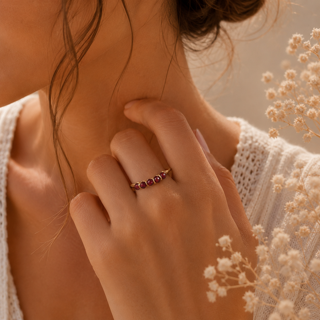 Bague en Grenat - Passion Force Vitalité