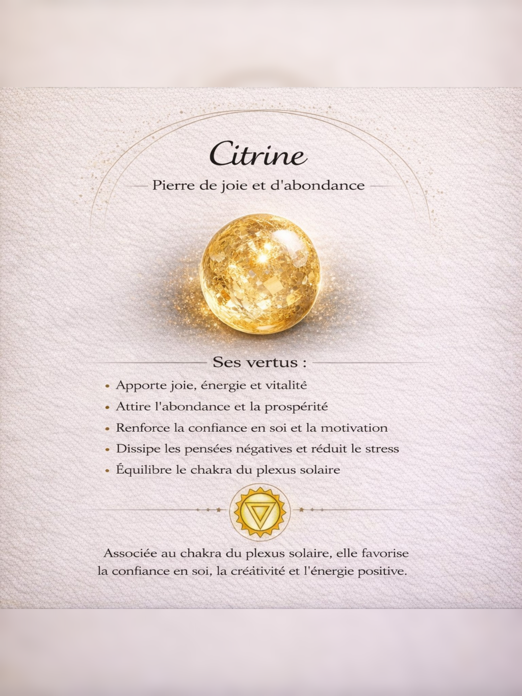 Bague en Citrine - Abondance Énergie Confiance