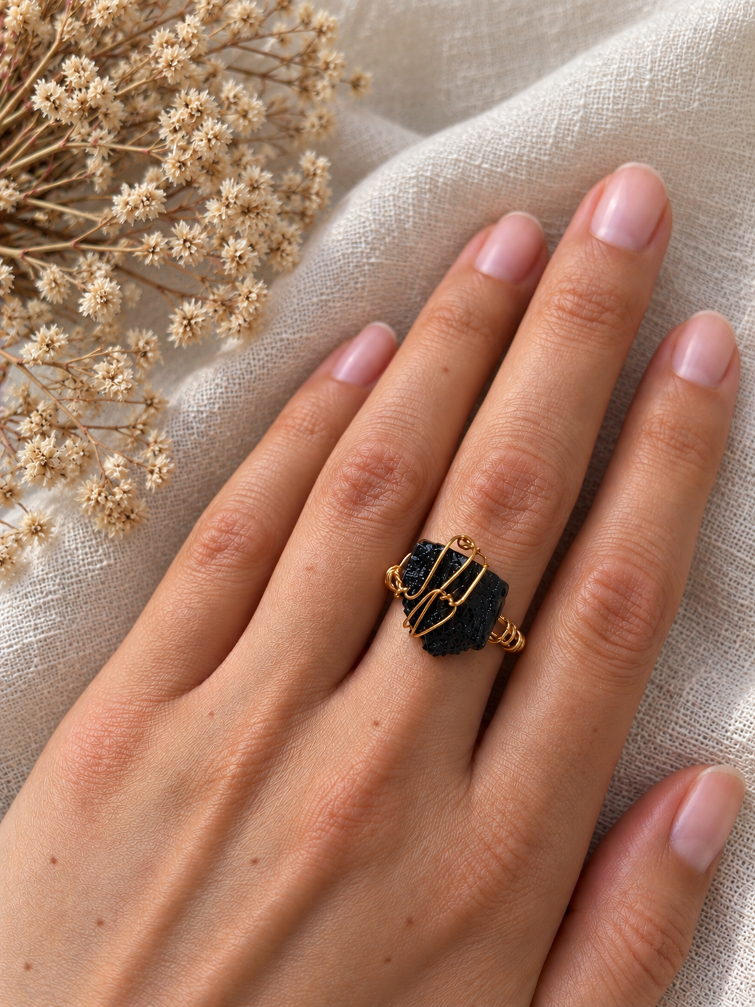 Bague en Tourmaline - Ancrage Protection Équilibre