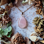 Collier pendentif en Quartz Rose