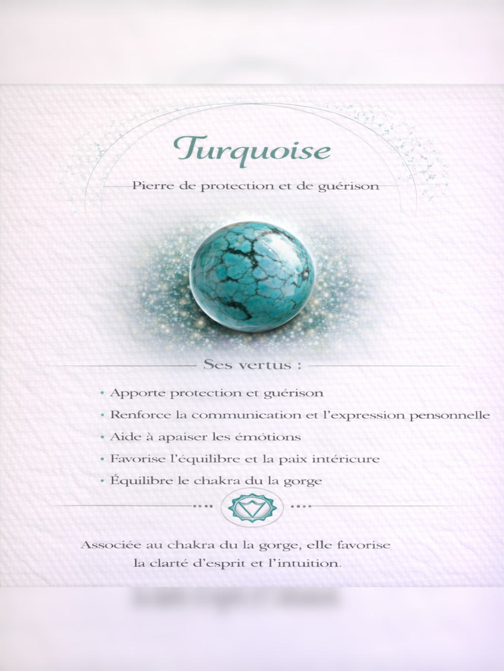 Bracelet en Turquoise - Protection Communication Équilibre