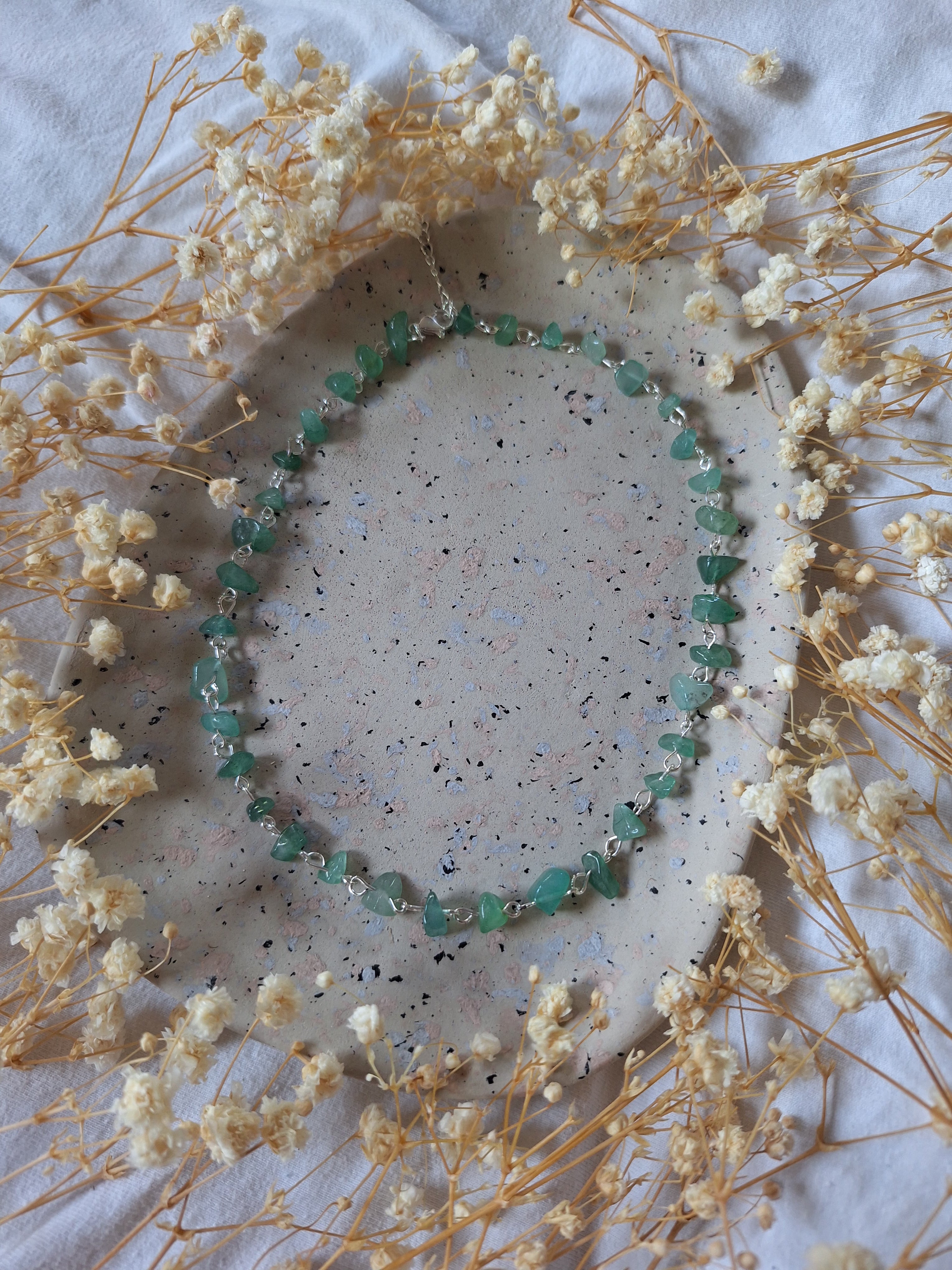 Collier en Aventurine Verte - Chance Croissance Équilibre