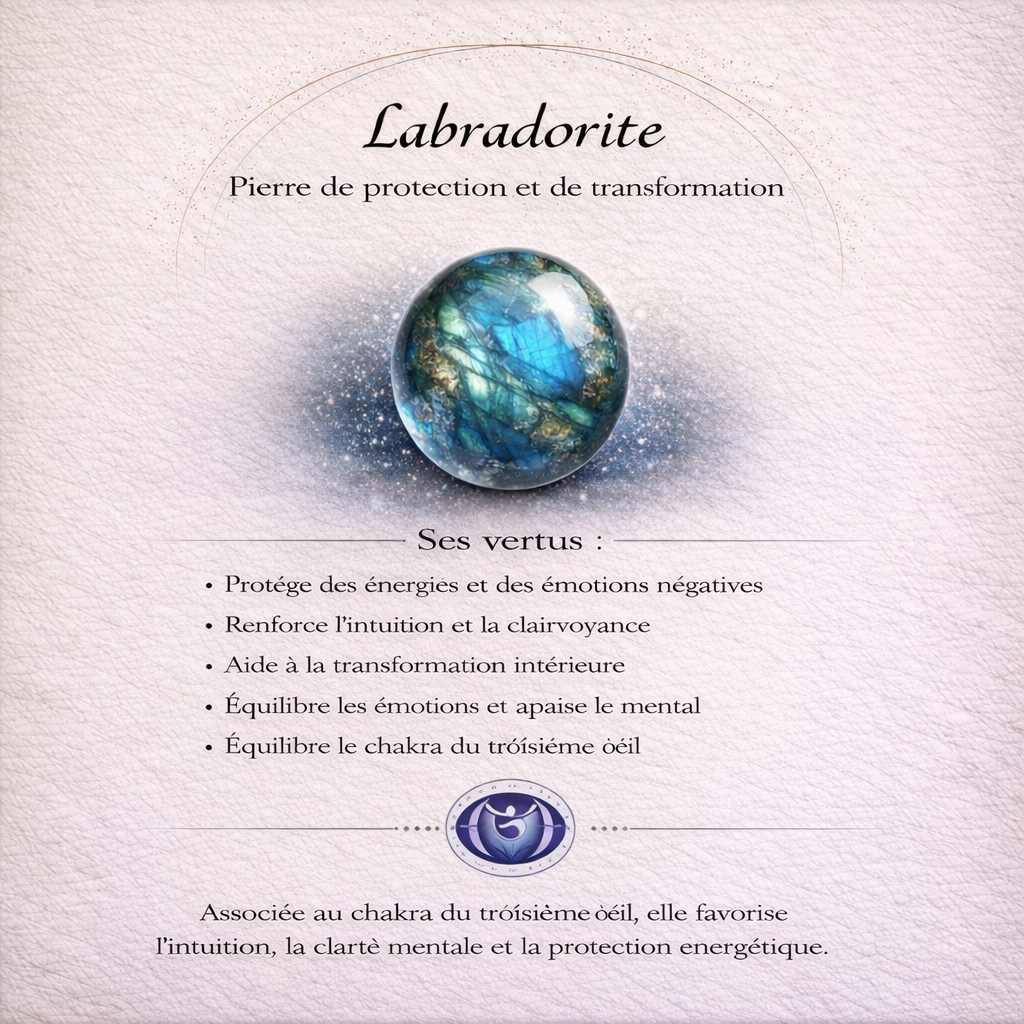 Collier pendentif avec Labradorite