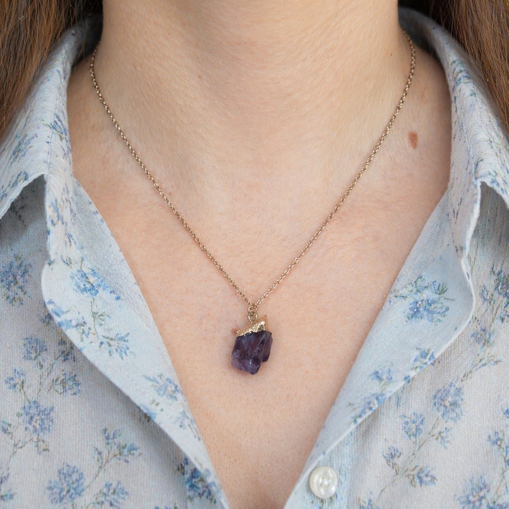 Collier pendentif en Améthyste