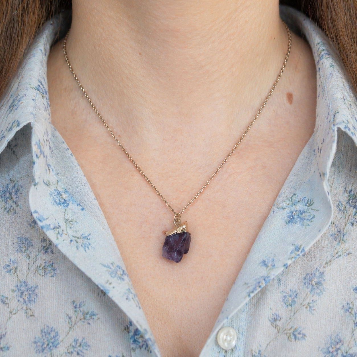 Collier pendentif en Améthyste