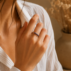 Bague avec perles en Lapis-Lazuli - Sagesse Vérité Communication
