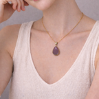 Collier pendentif en Rhodochrosite