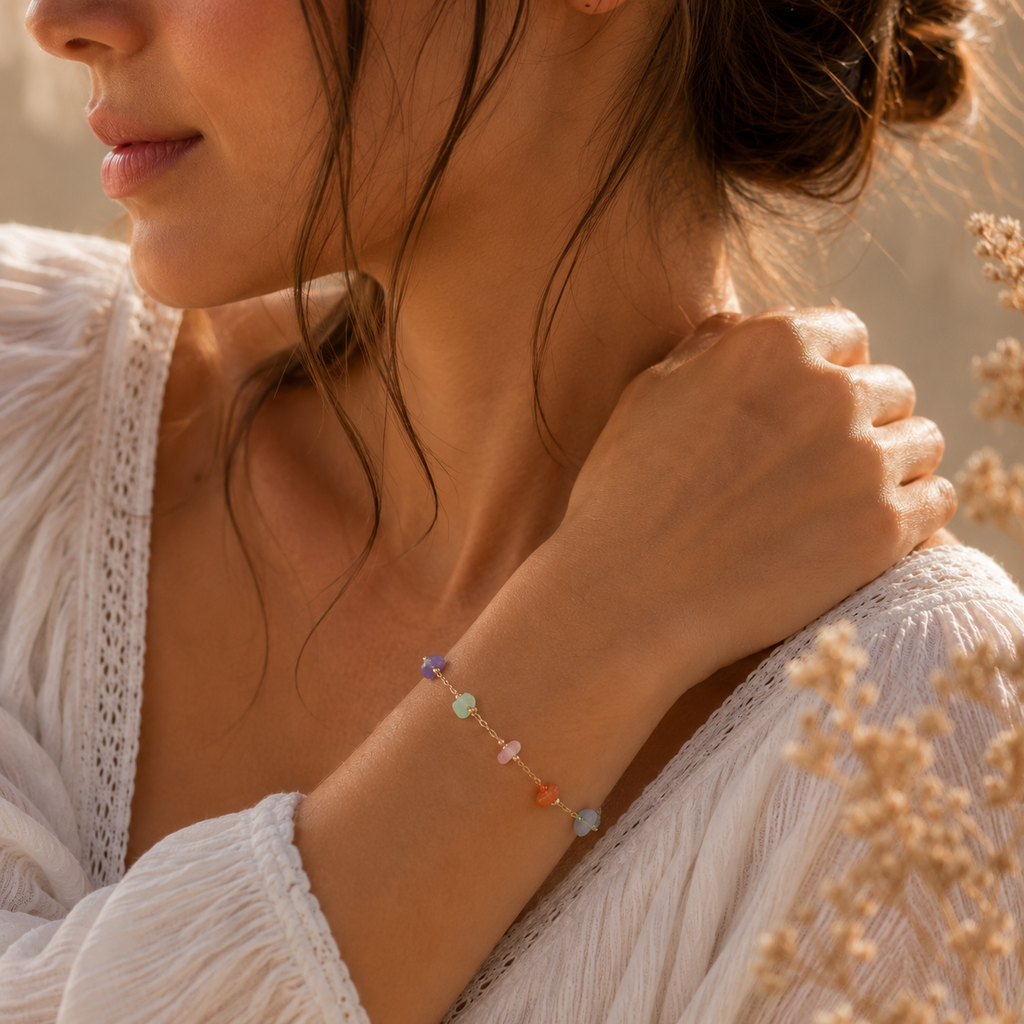 Bracelet avec pierres diverses