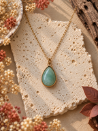 Collier pendentif en Aventurine - Chance Croissance Équilibre