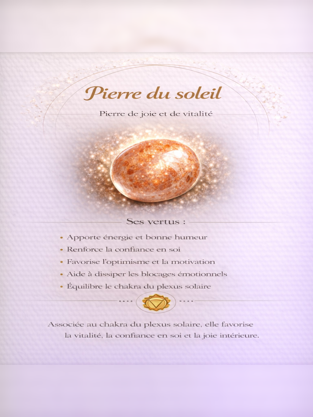 Bague en Pierre du Soleil - Joie Vitalité Optimisme