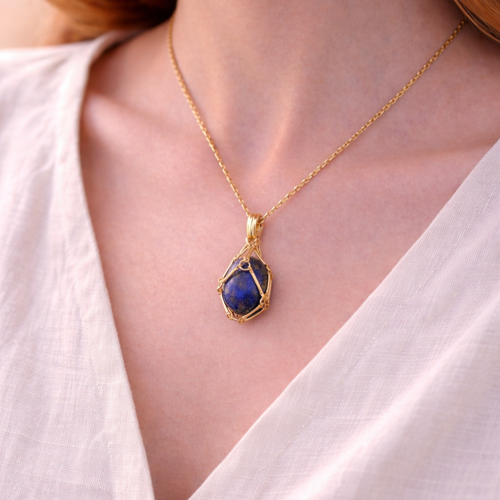 Collier pendentif avec Lapis-Lazuli
