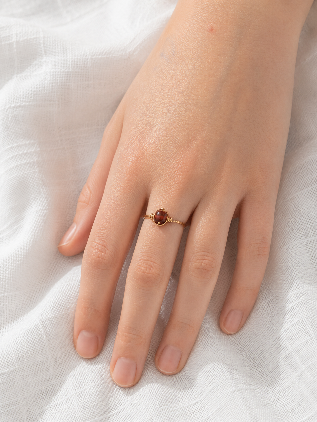 Bague avec Jaspe rouge
