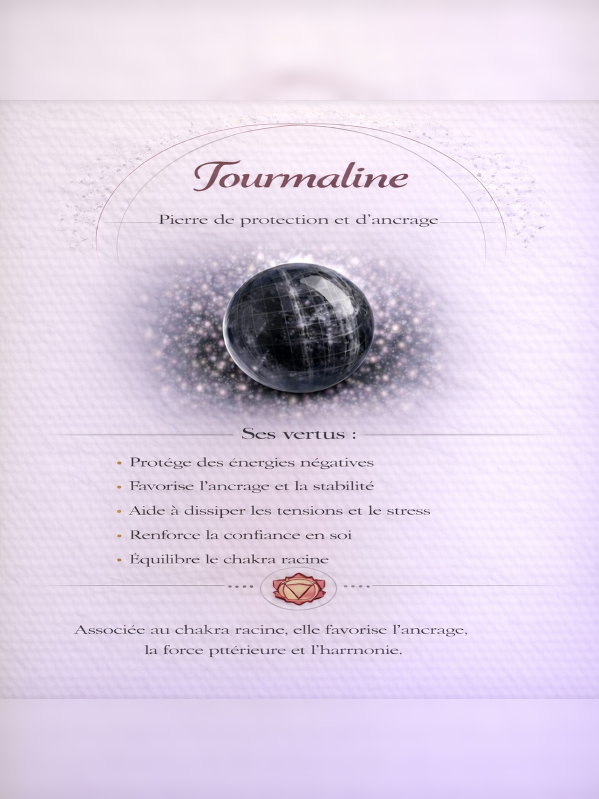 Bague en Tourmaline - Ancrage Protection Équilibre