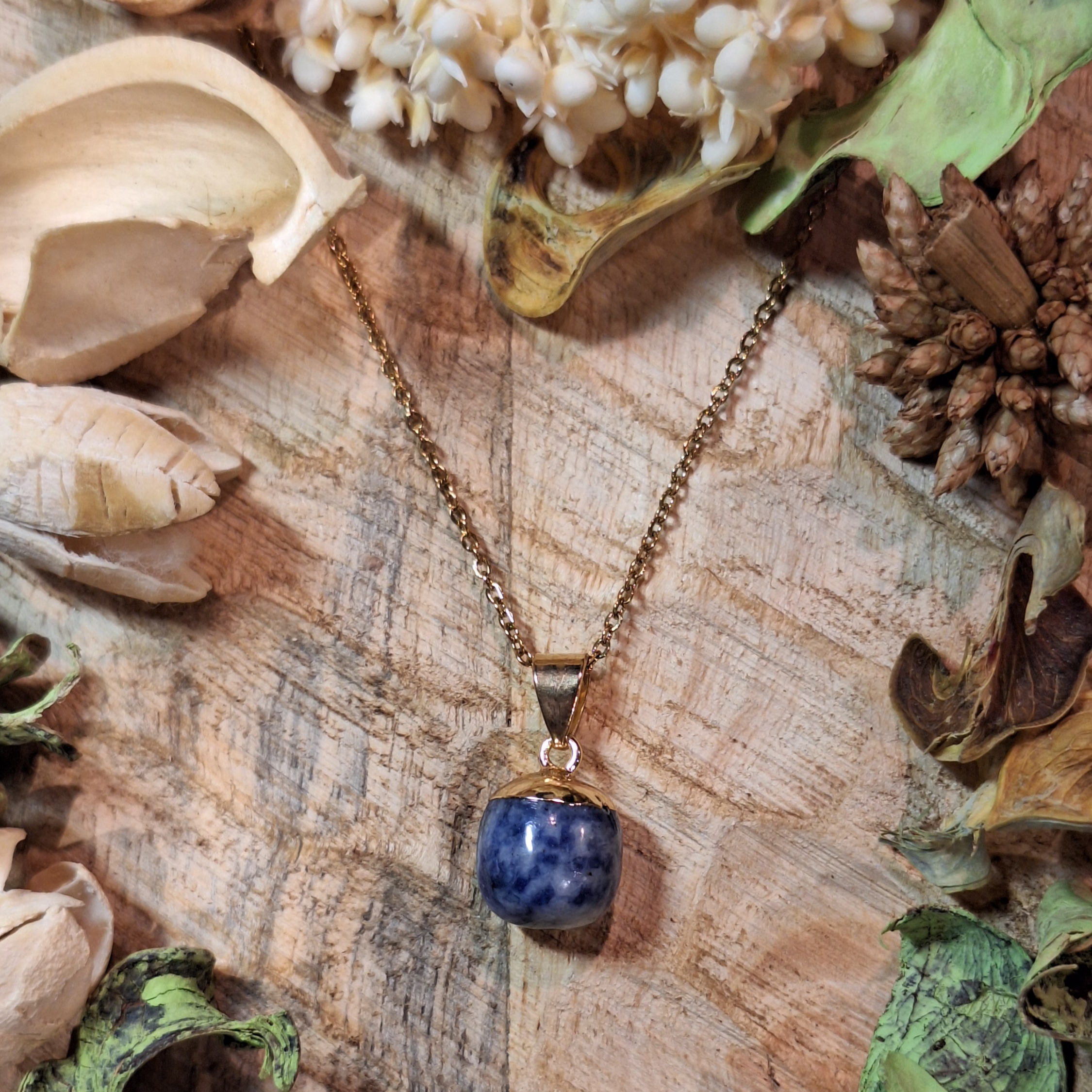 Collier pendentif en Sodalite