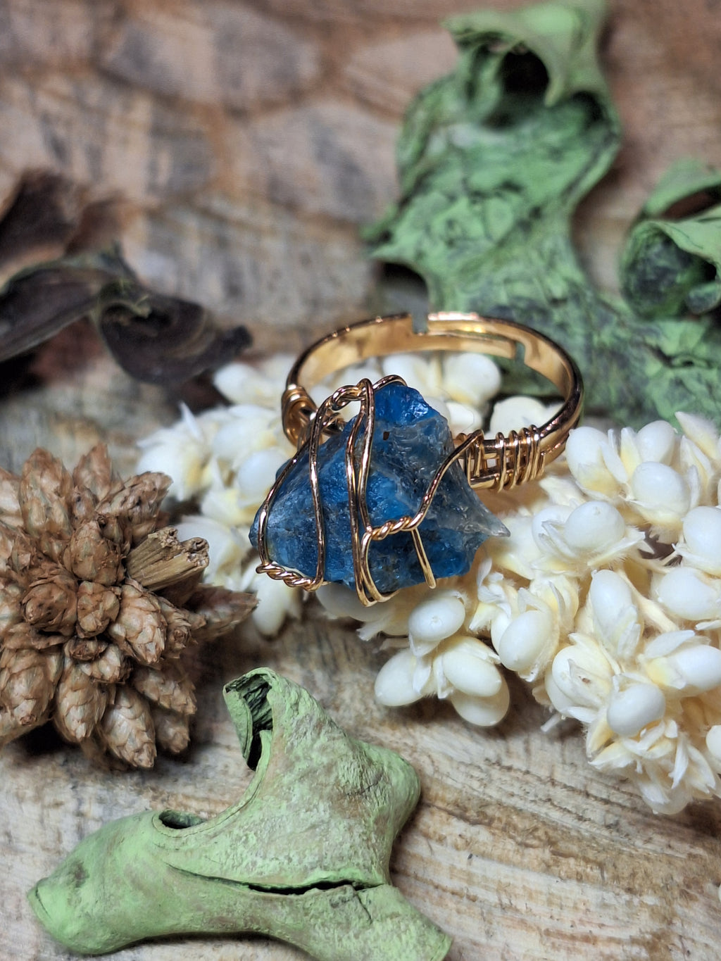 Bague avec Apatite - Motivation Clarté Inspiration