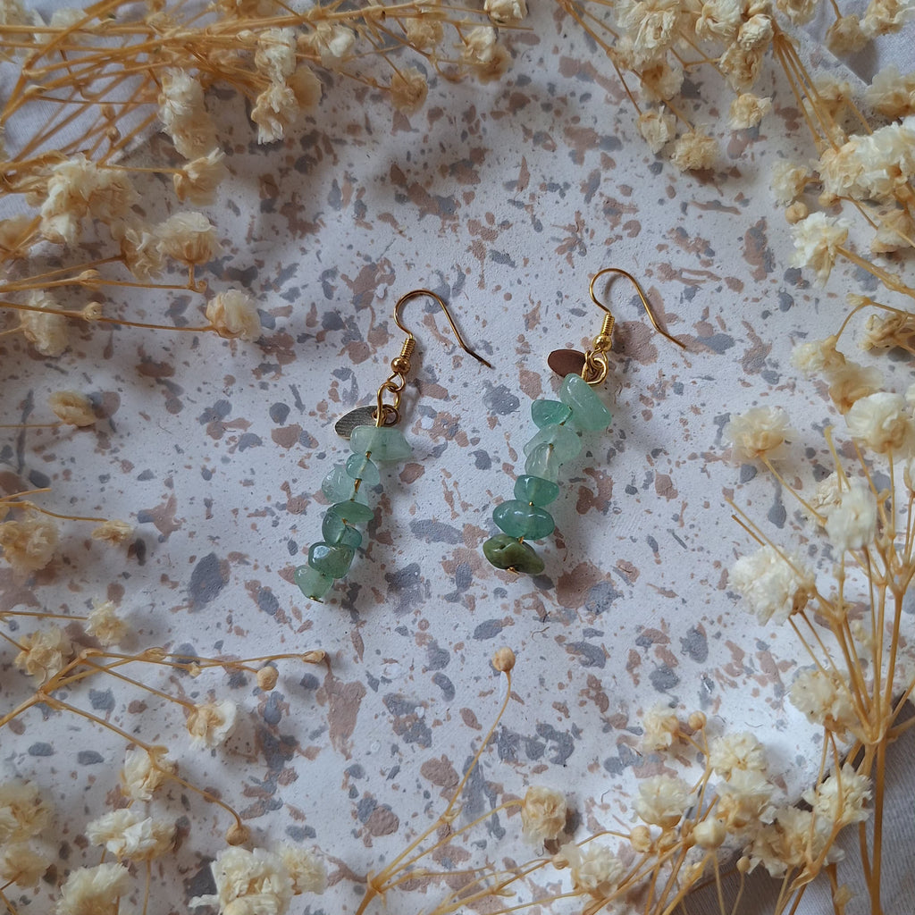 Boucles d'oreilles en Aventurine