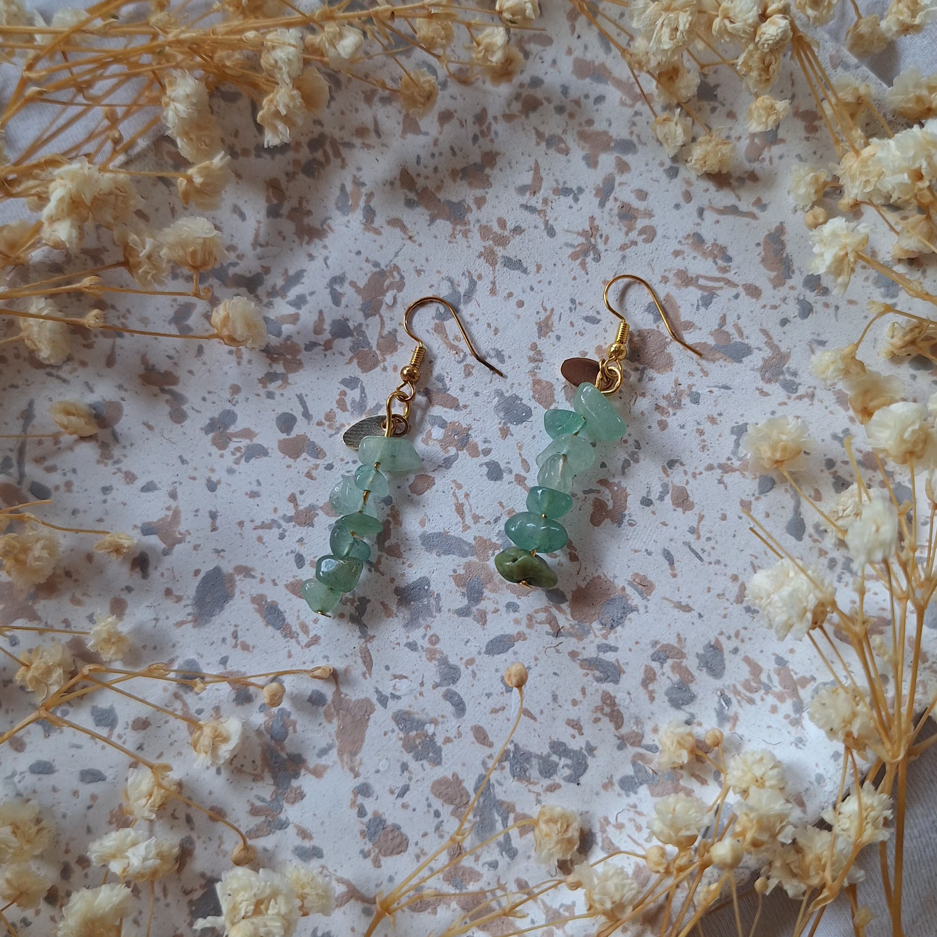 Boucles d'oreilles en Aventurine