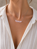Collier avec perles de Quartz blanc - Clarté Harmonie Énergie