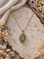 Collier avec pendentif en Aventurine - Chance Croissance Réconfort