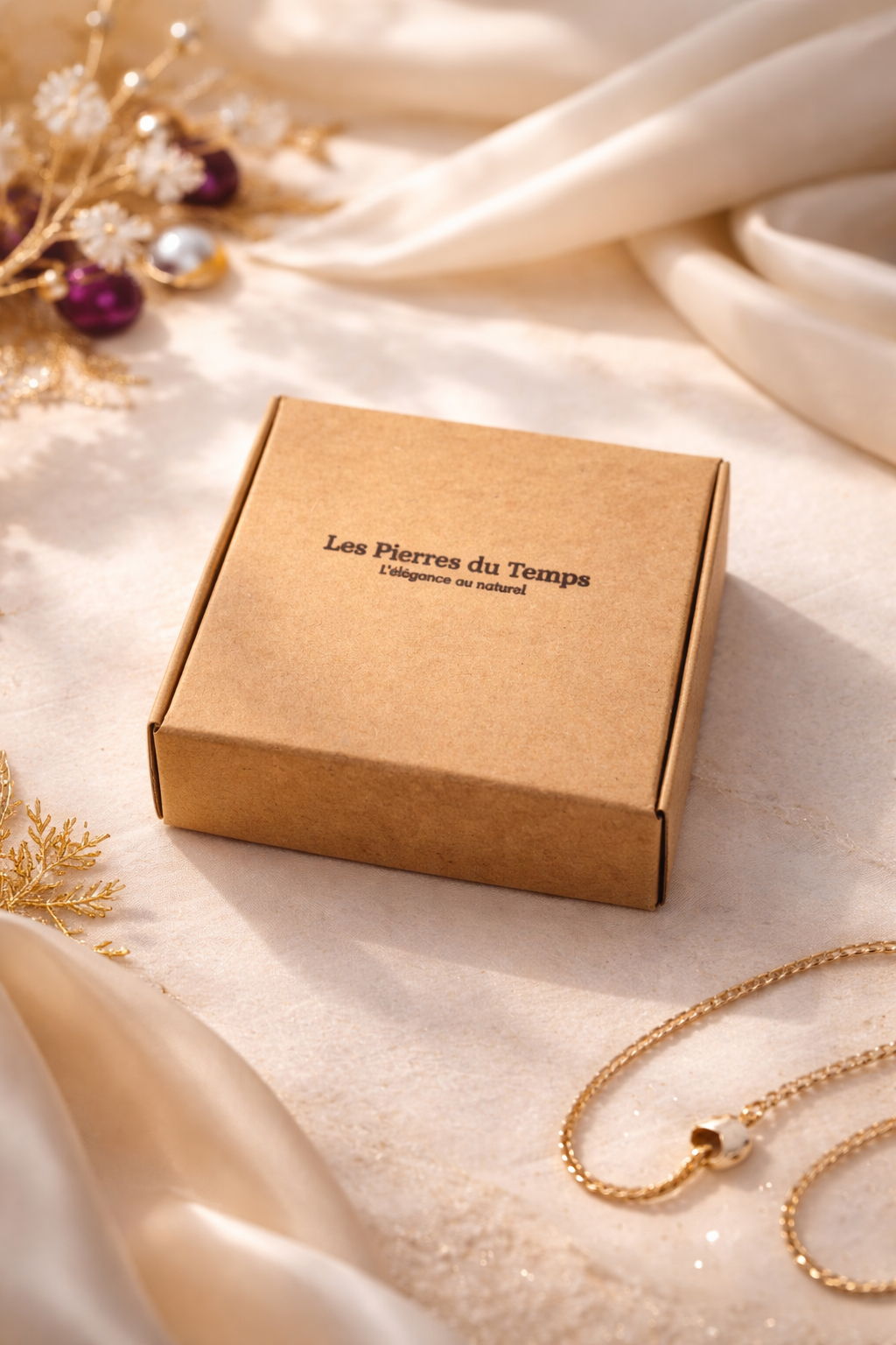 Collier pendentif en Quartz Blanc