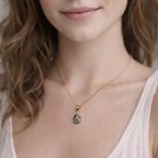 Collier pendentif en Jaspe Dalmatien