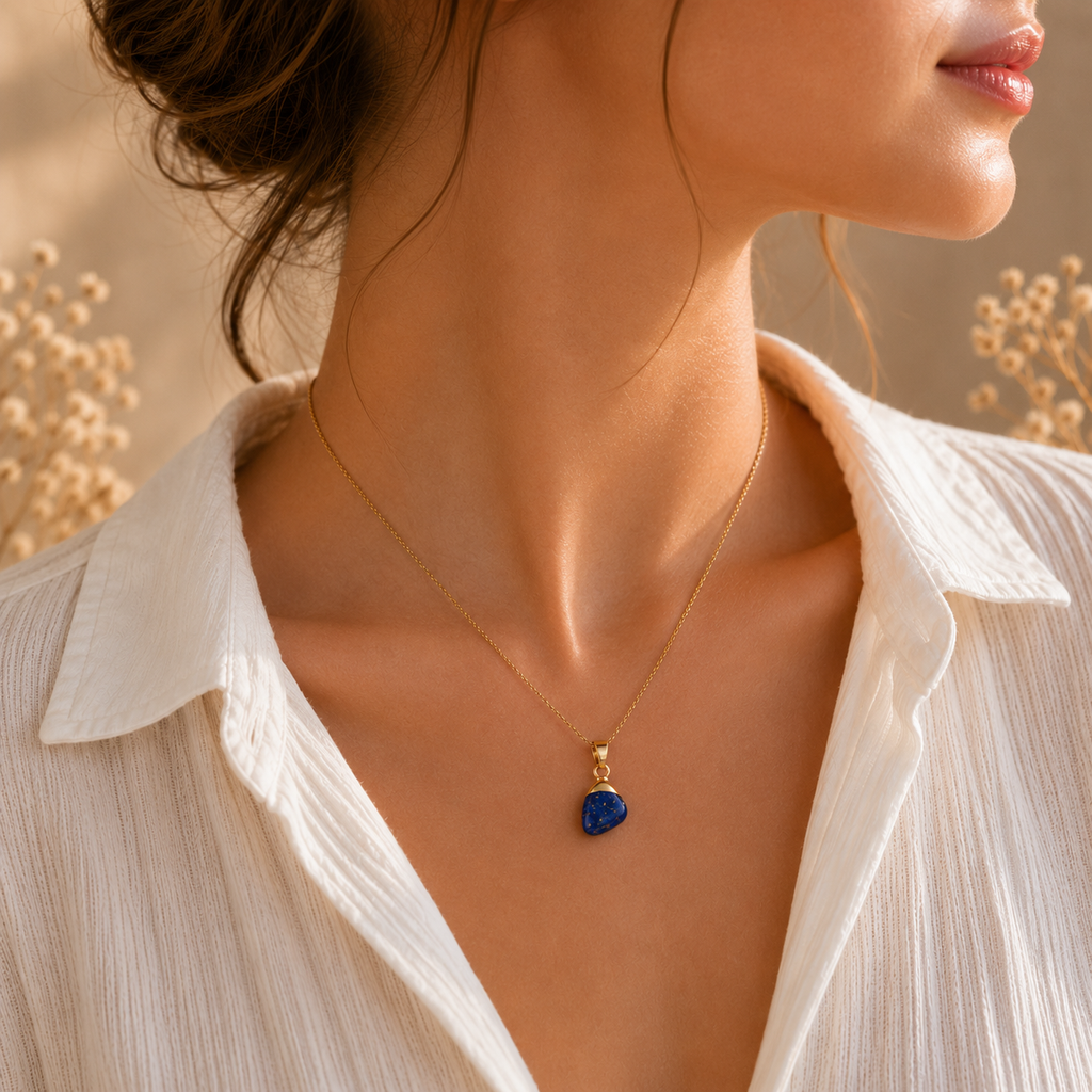 Collier pendentif en Lapis-Lazuli - Sagesse Vérité Communication