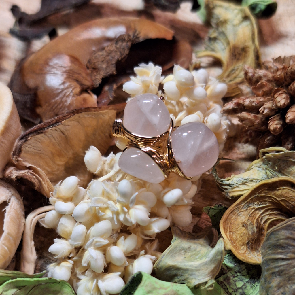 Bague en Quartz Rose