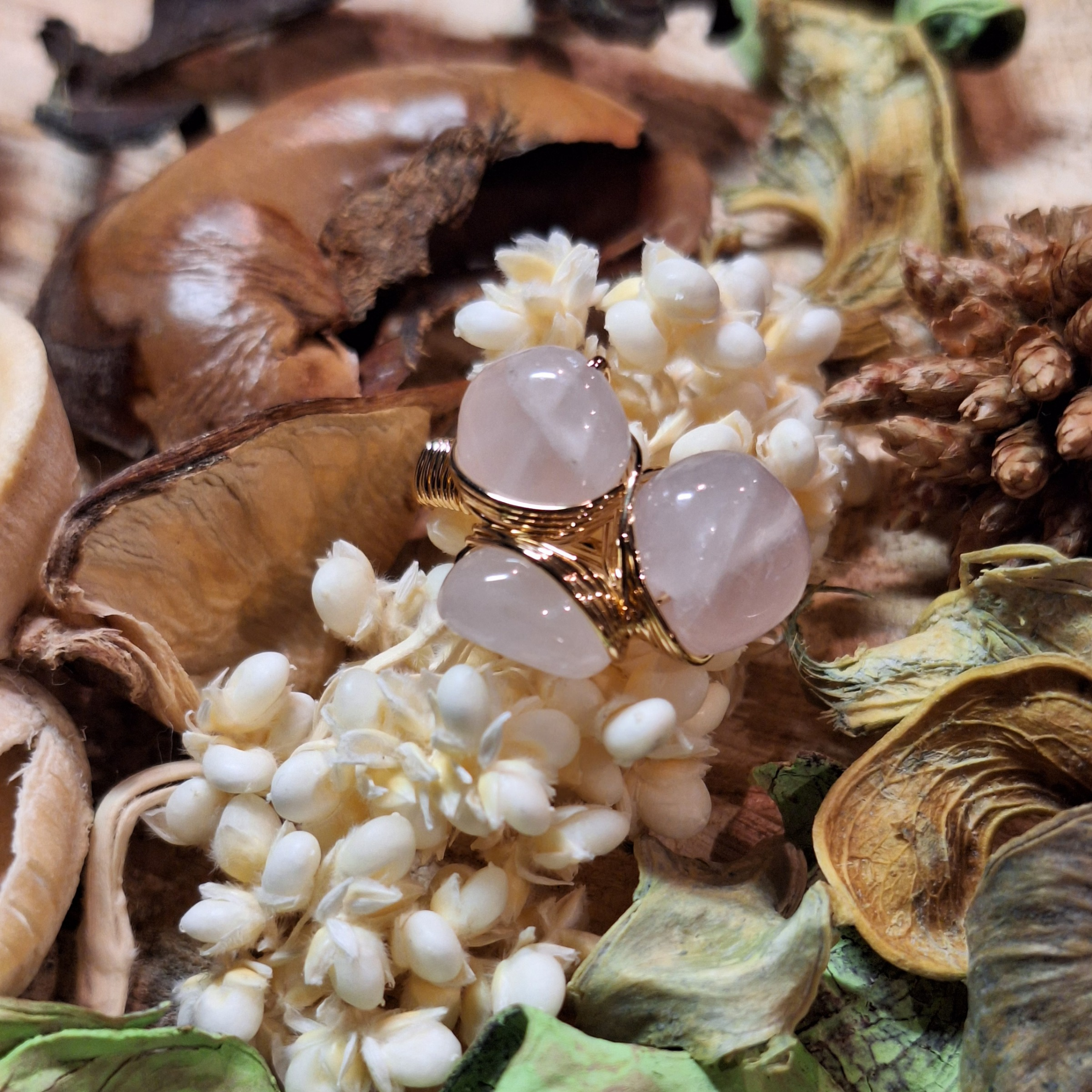 Bague en Quartz Rose